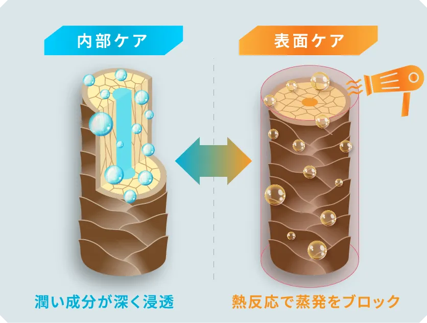 内部ケアと外部ケアのイメージ